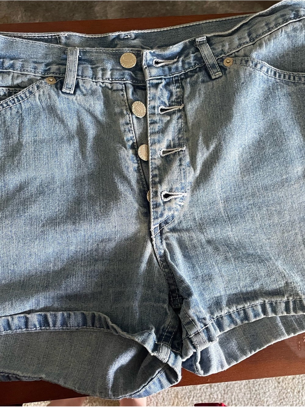 Jordache Light Blue Washed Denim Shorts